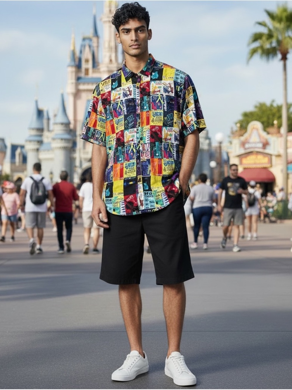 Disney Pixar Soul Movie Jazz Music AOP Short Sleeve button down shirt